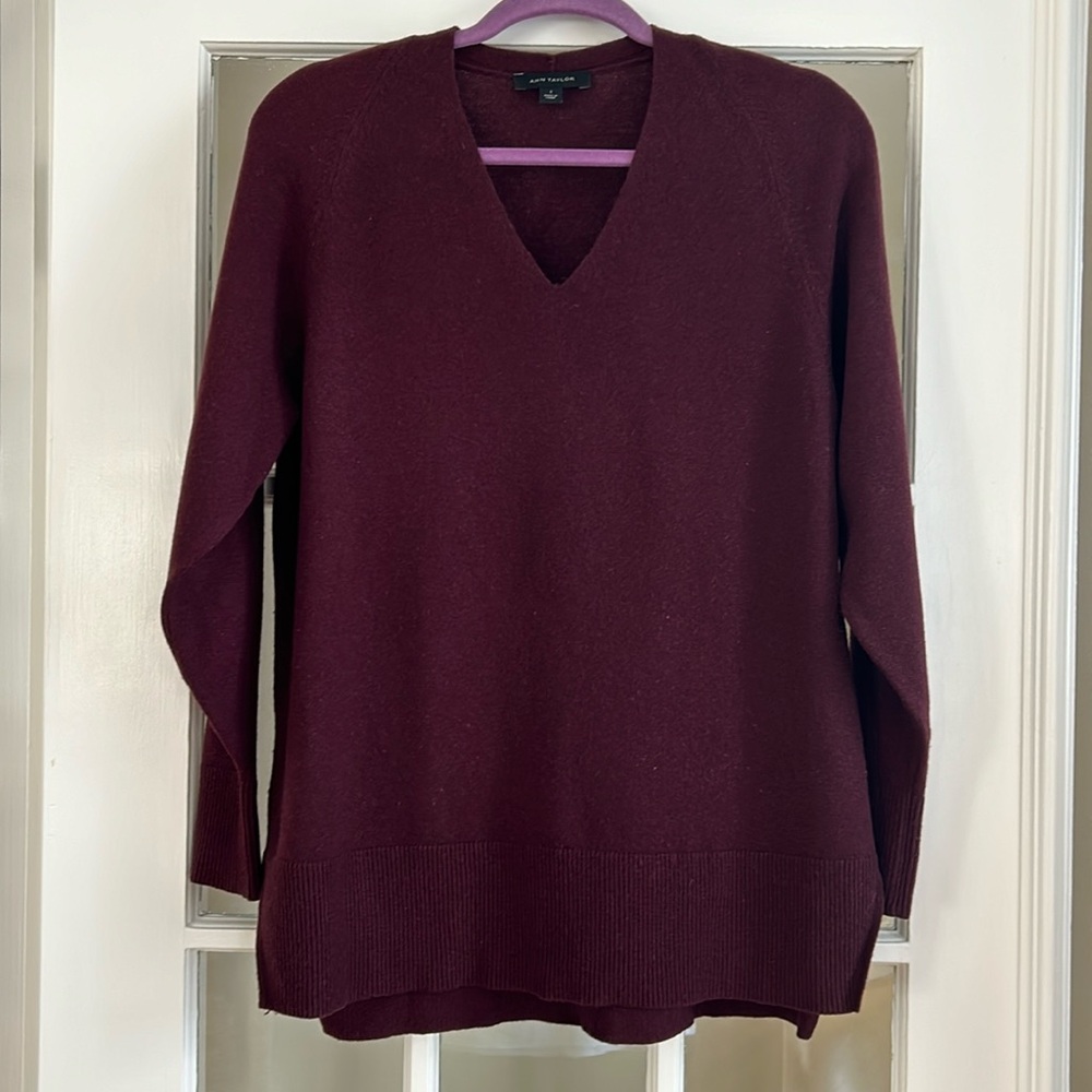 Beautiful Merlot wool sweater from Ann Taylor